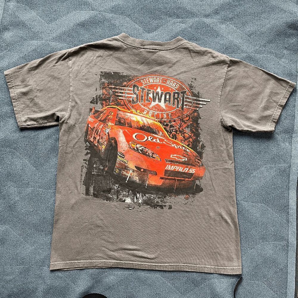 VTG Tony Stewart Haas Racing Gray Tee NASCAR Chase Authentics M